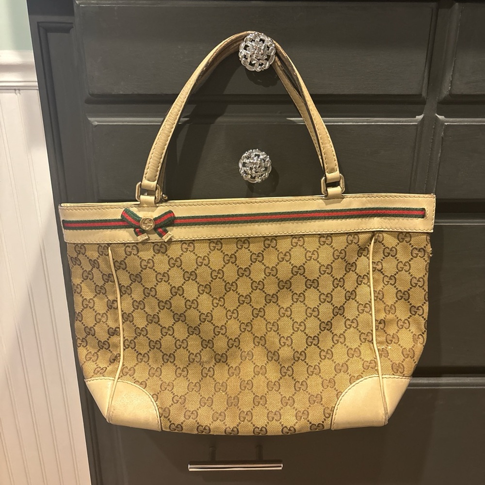 Gucci Tan GG Pattern Tote